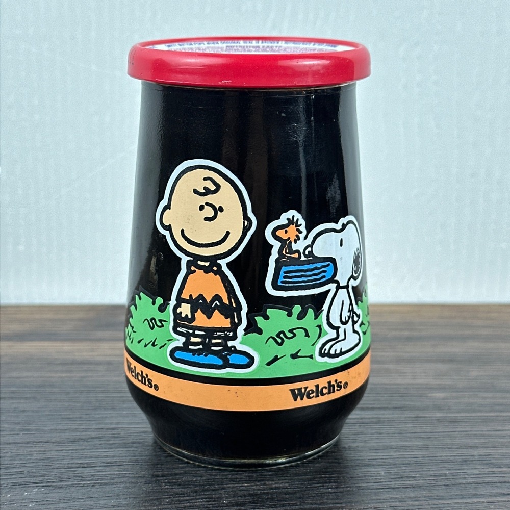 Vintage 1998 Welchs Peanuts Comic Classics Jelly Jar 6 Charlie Brown Snoopy New